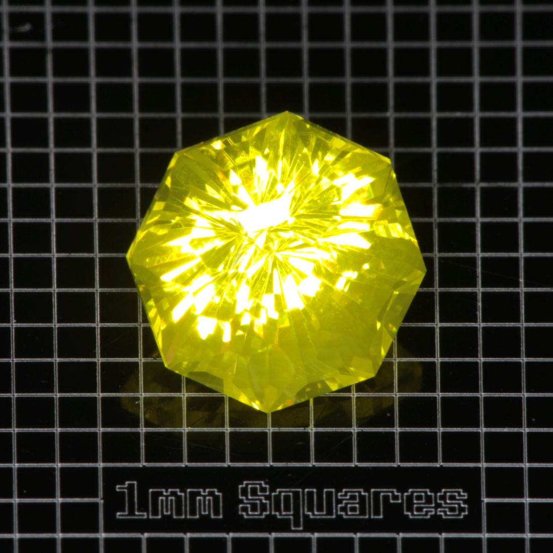 Yellow GAGG garnet Octagon gemstone