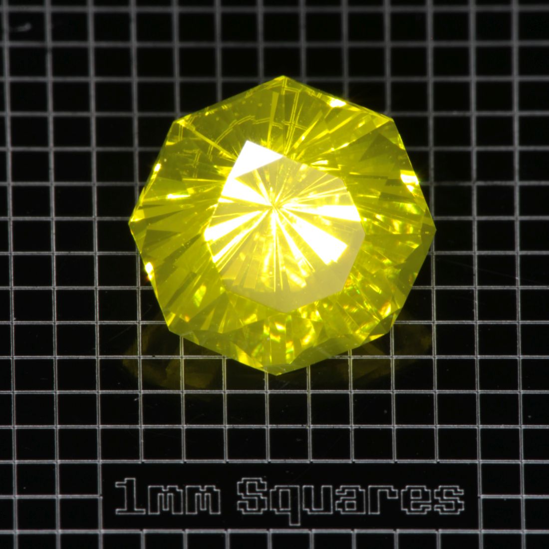 Yellow GAGG garnet Octagon gemstone