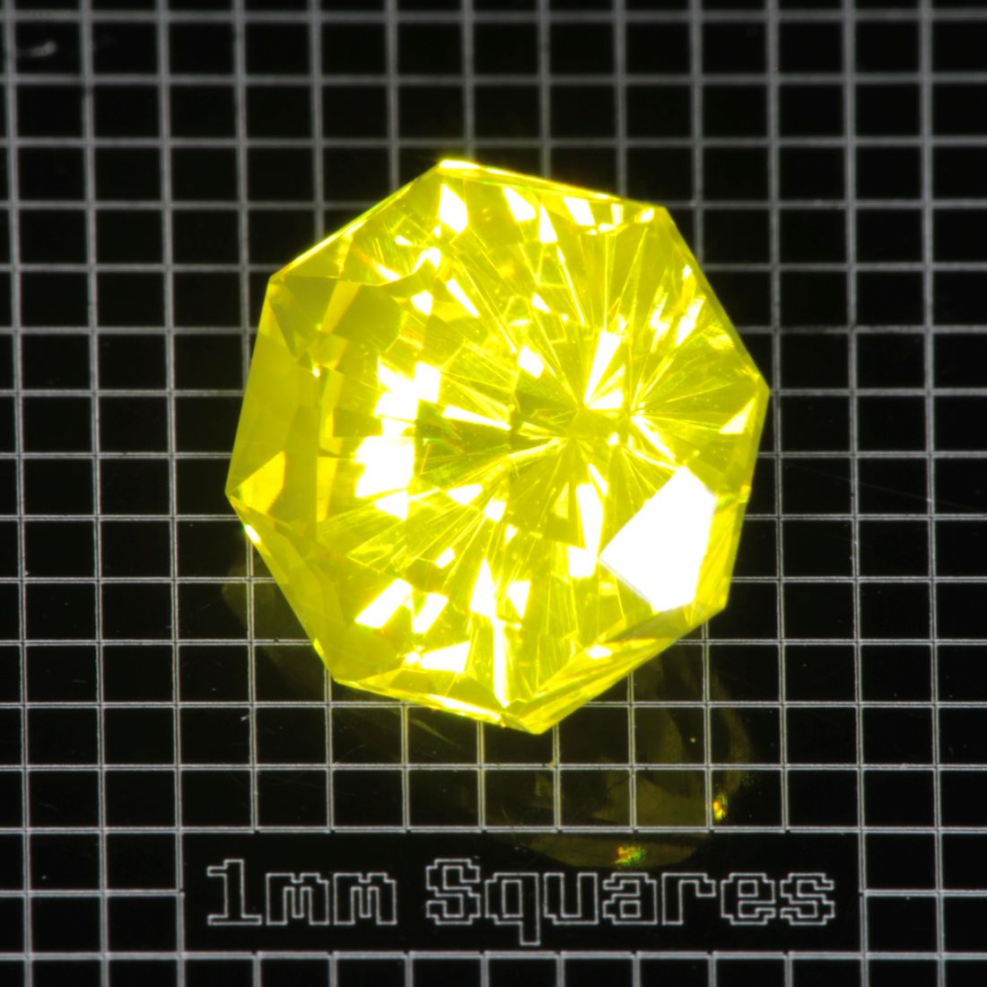 Yellow GAGG garnet Octagon gemstone