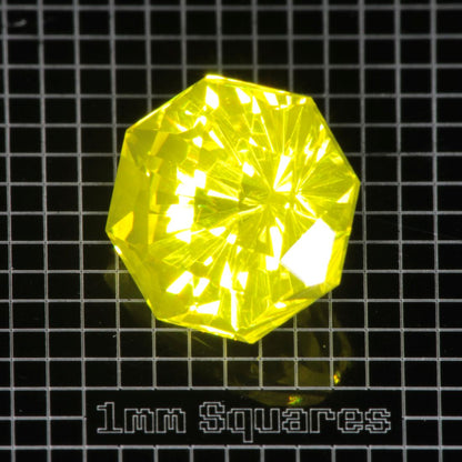 Yellow GAGG garnet Octagon gemstone