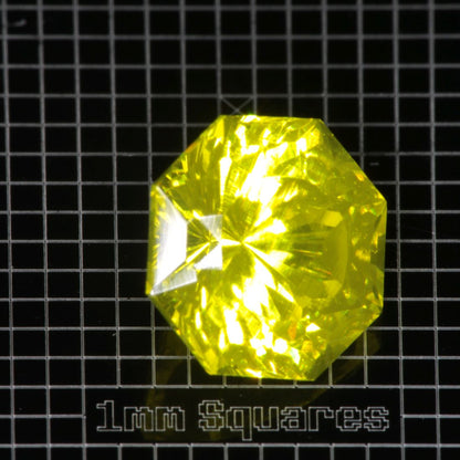 Yellow GAGG garnet Octagon gemstone