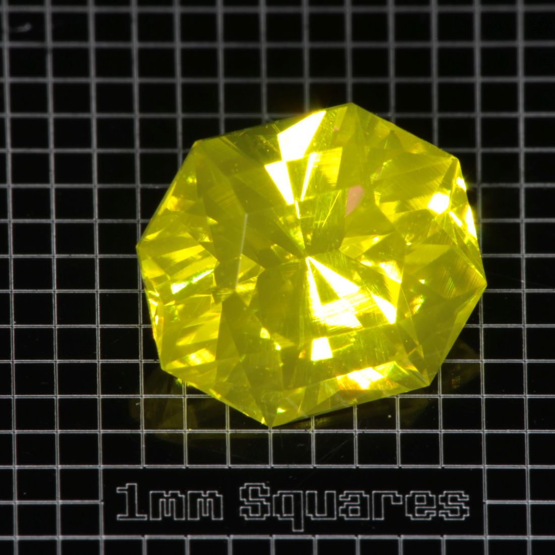 Yellow GAGG garnet Wide Octagon gemstone