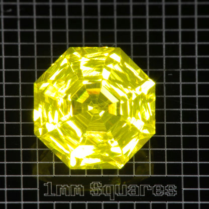 Yellow GAGG garnet Octagon gemstone