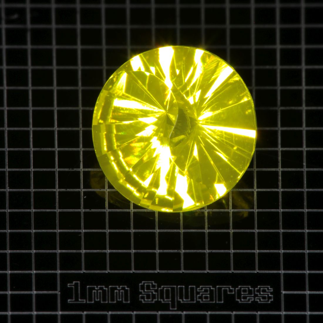 Yellow GAGG garnet Yin Yang Round gemstone