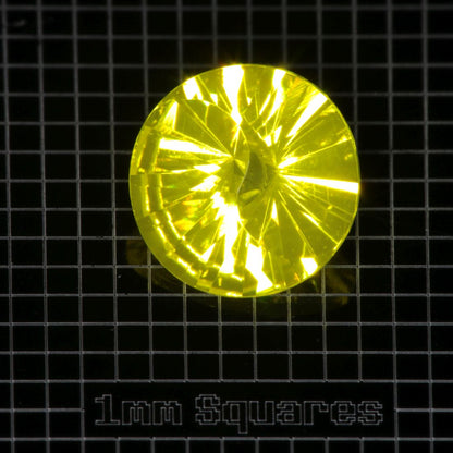 Yellow GAGG garnet Yin Yang Round gemstone