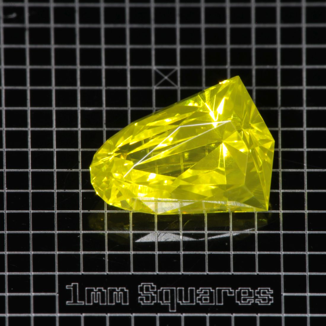 Yellow GAGG garnet Shield gemstone