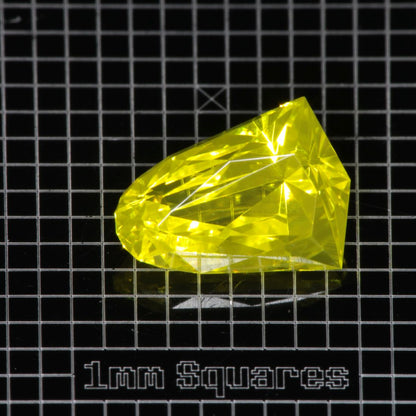 Yellow GAGG garnet Shield gemstone