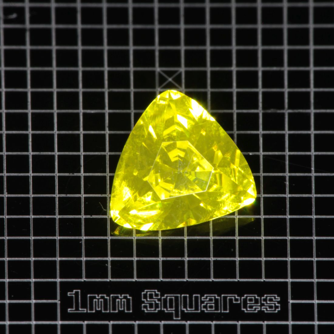 Yellow GAGG garnet Trillion gemstone