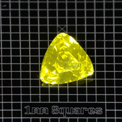 Yellow GAGG garnet Trillion gemstone