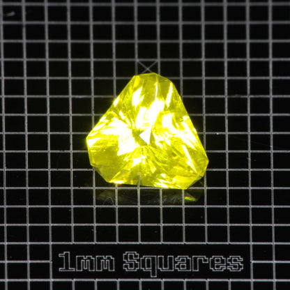 Yellow GAGG garnet Stubby Trillion gemstone