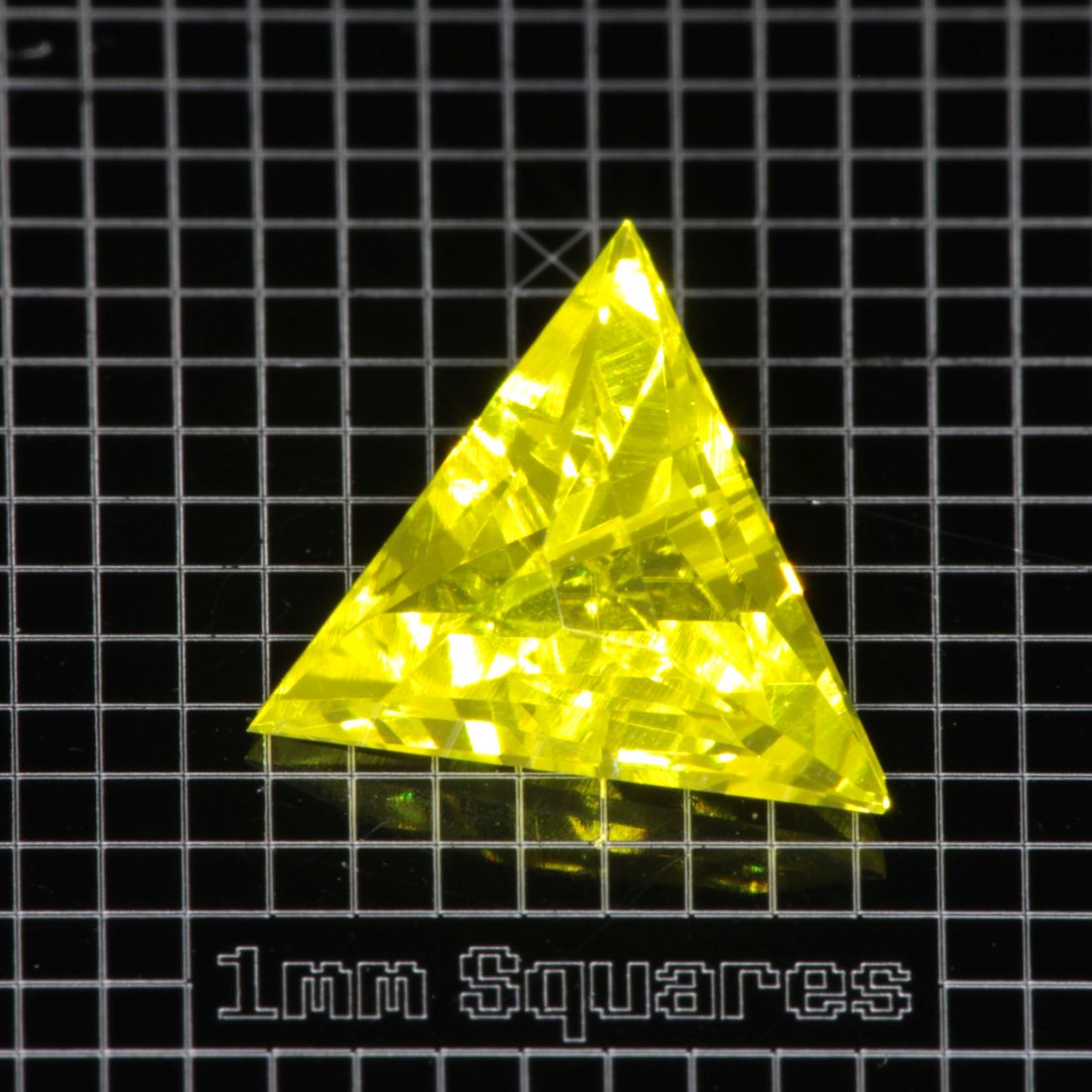 Yellow GAGG garnet Trillion gemstone