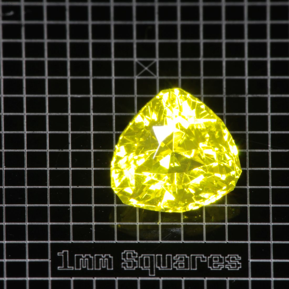 Yellow GAGG garnet Rounded Wide Trillion gemstone