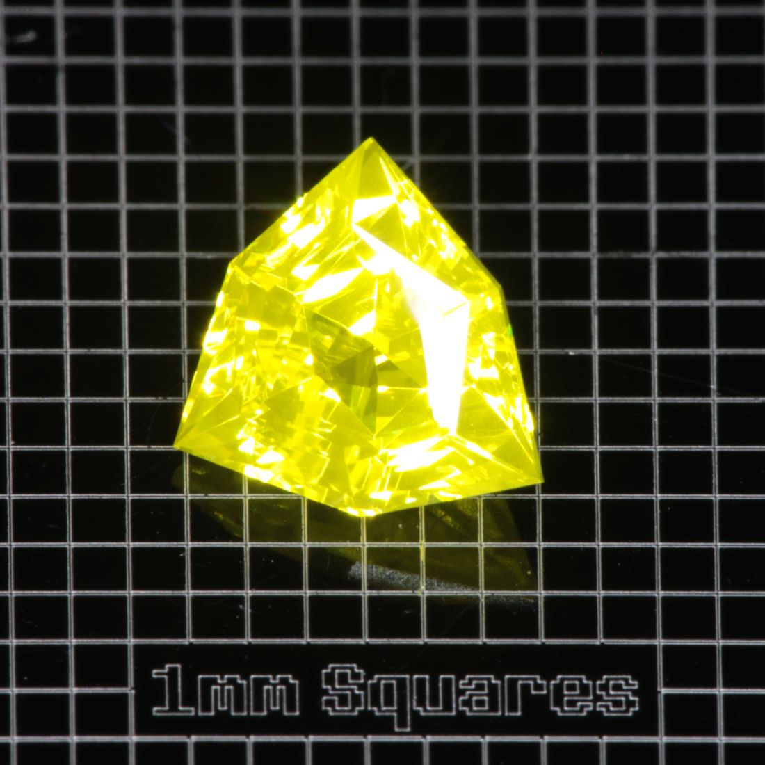Yellow GAGG garnet Trillion gemstone