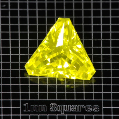 Yellow GAGG garnet Trillion gemstone