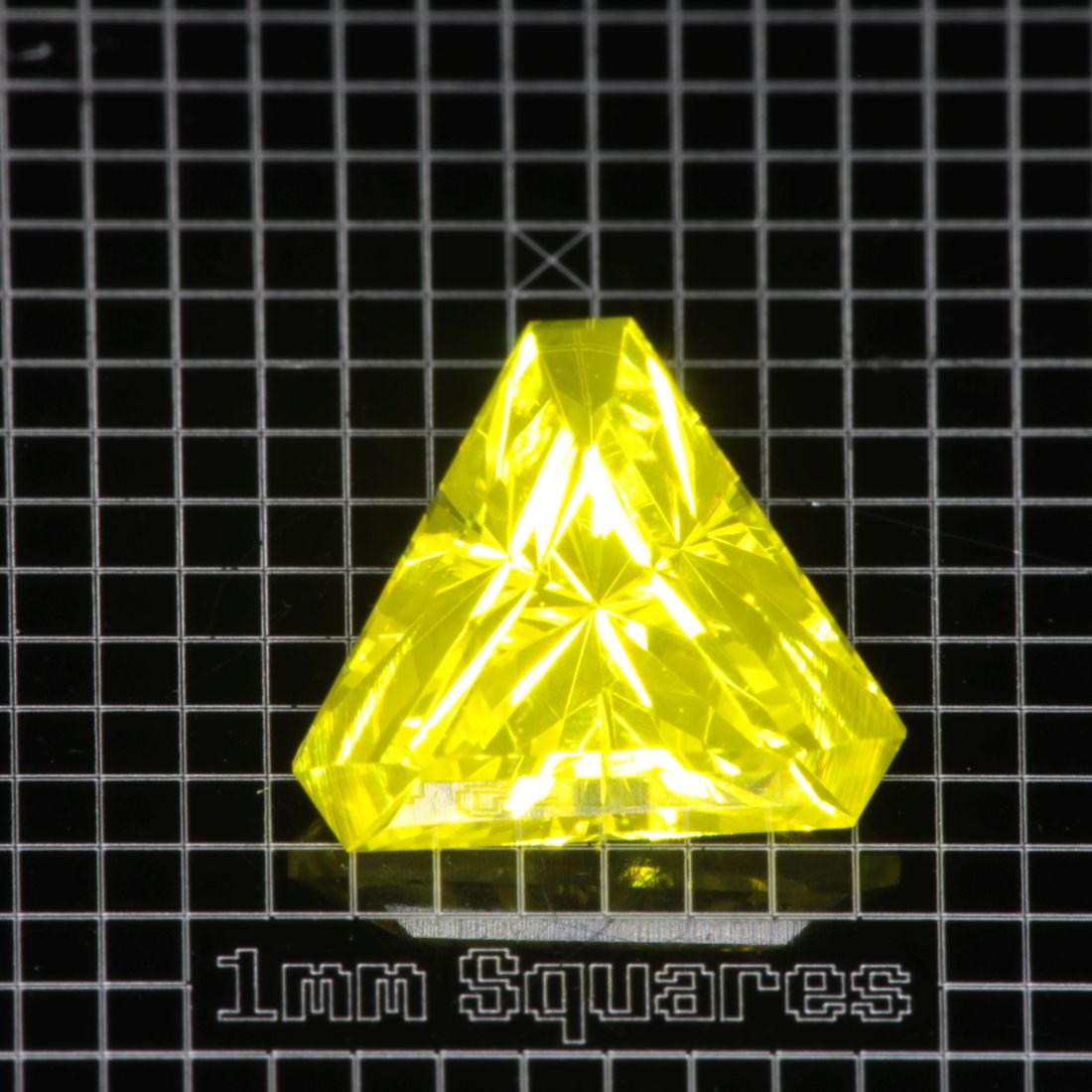 Yellow GAGG garnet Trillion gemstone