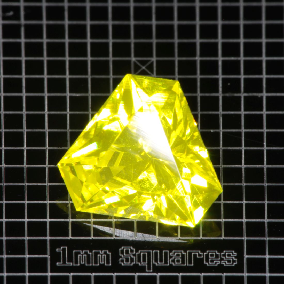 Yellow GAGG garnet Trillion gemstone