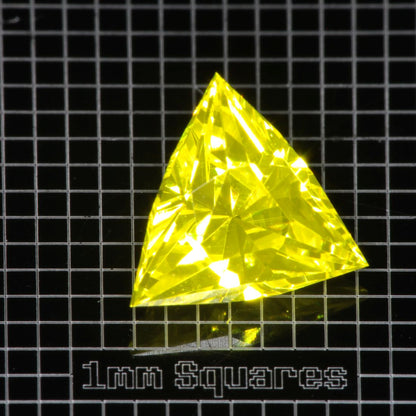 Yellow GAGG garnet Trillion gemstone