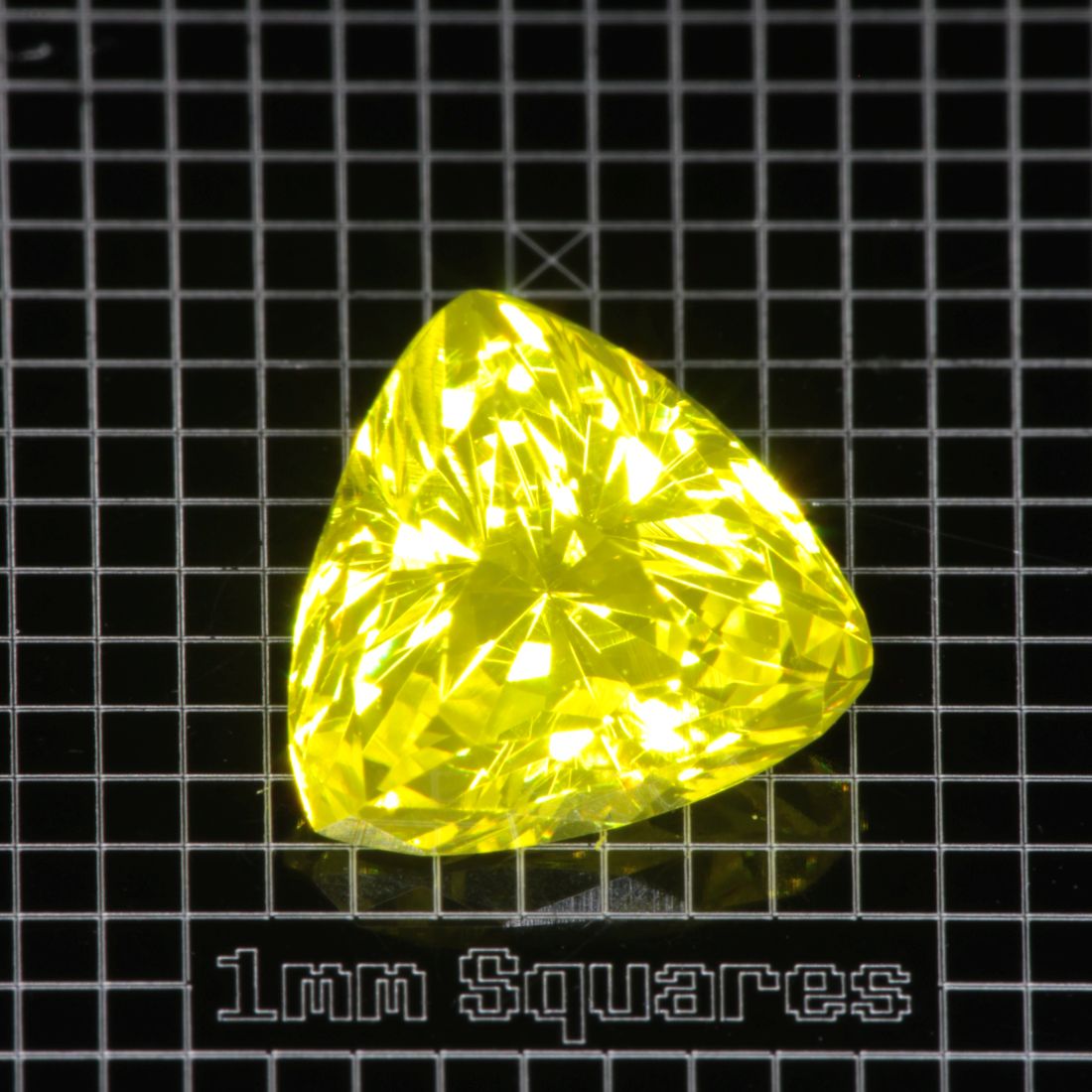 Yellow GAGG garnet Trillion gemstone