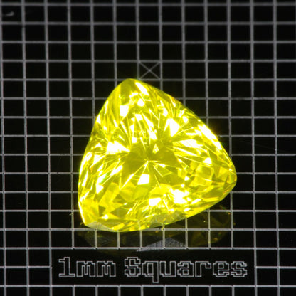 Yellow GAGG garnet Trillion gemstone