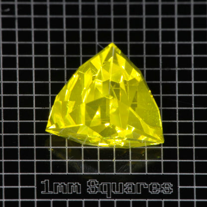 Yellow GAGG garnet Trillion gemstone