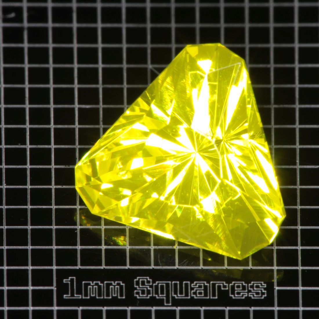 Yellow GAGG garnet Trillion gemstone