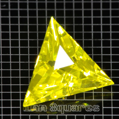 Yellow GAGG garnet Trillion gemstone