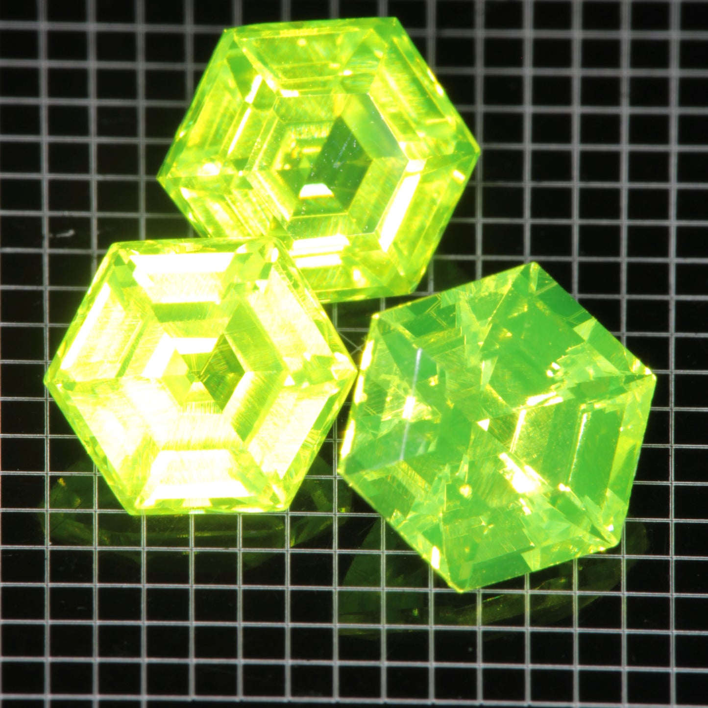 LuAG Lumogarnet Faceted Loose Gems