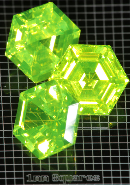 LuAG Lumogarnet Faceted Loose Gems