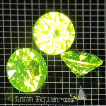 LuAG Lumogarnet Faceted Loose Gems