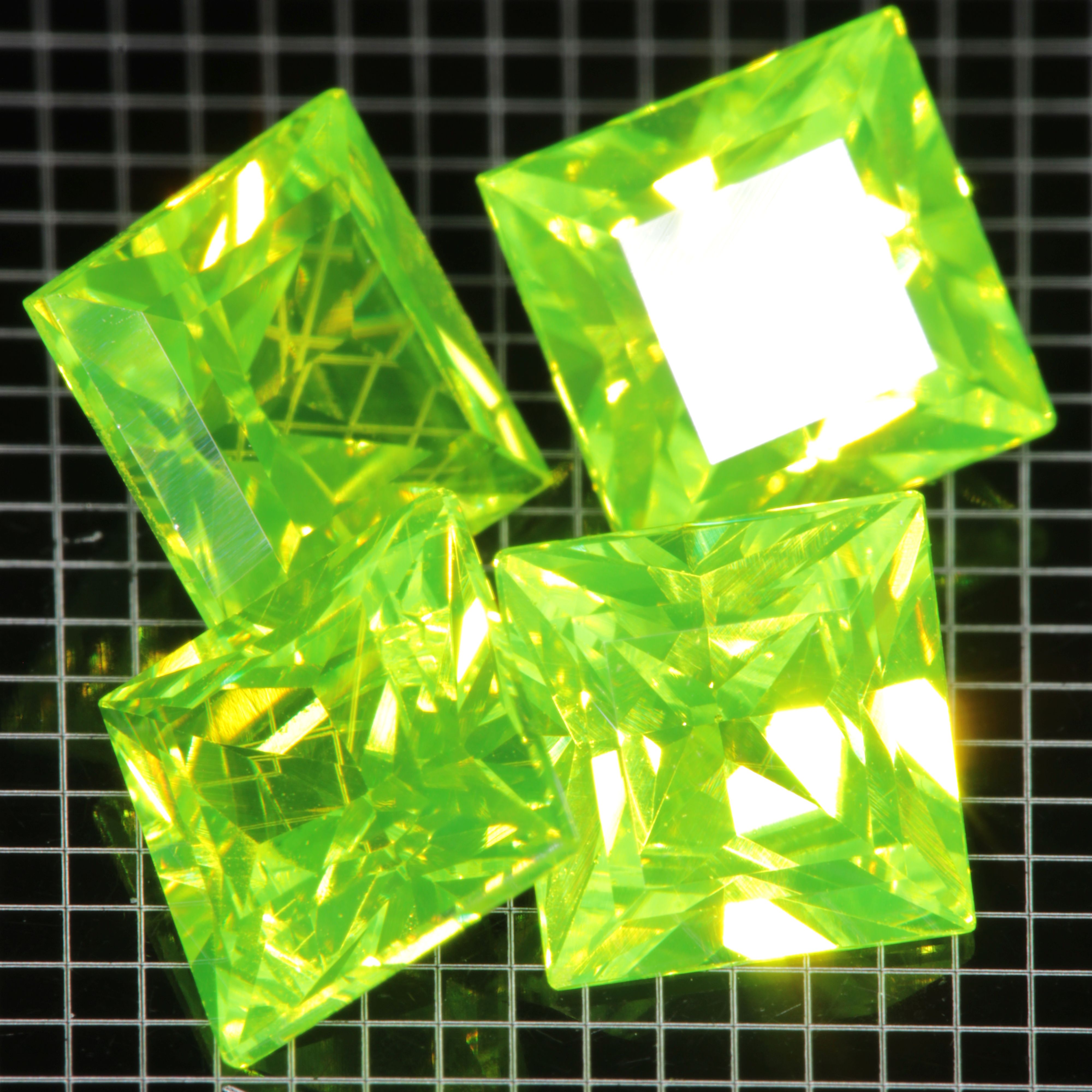 Fluorescent Square LuAG Gemstone