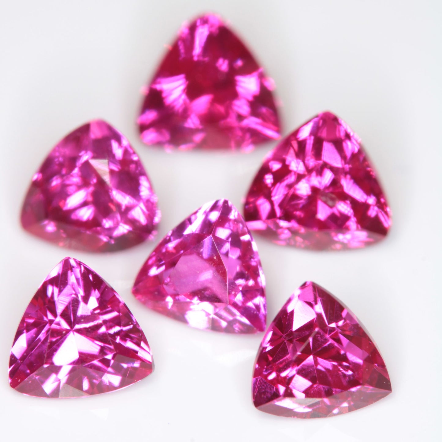 Faceted Trillion Pink Ruby Gemstone