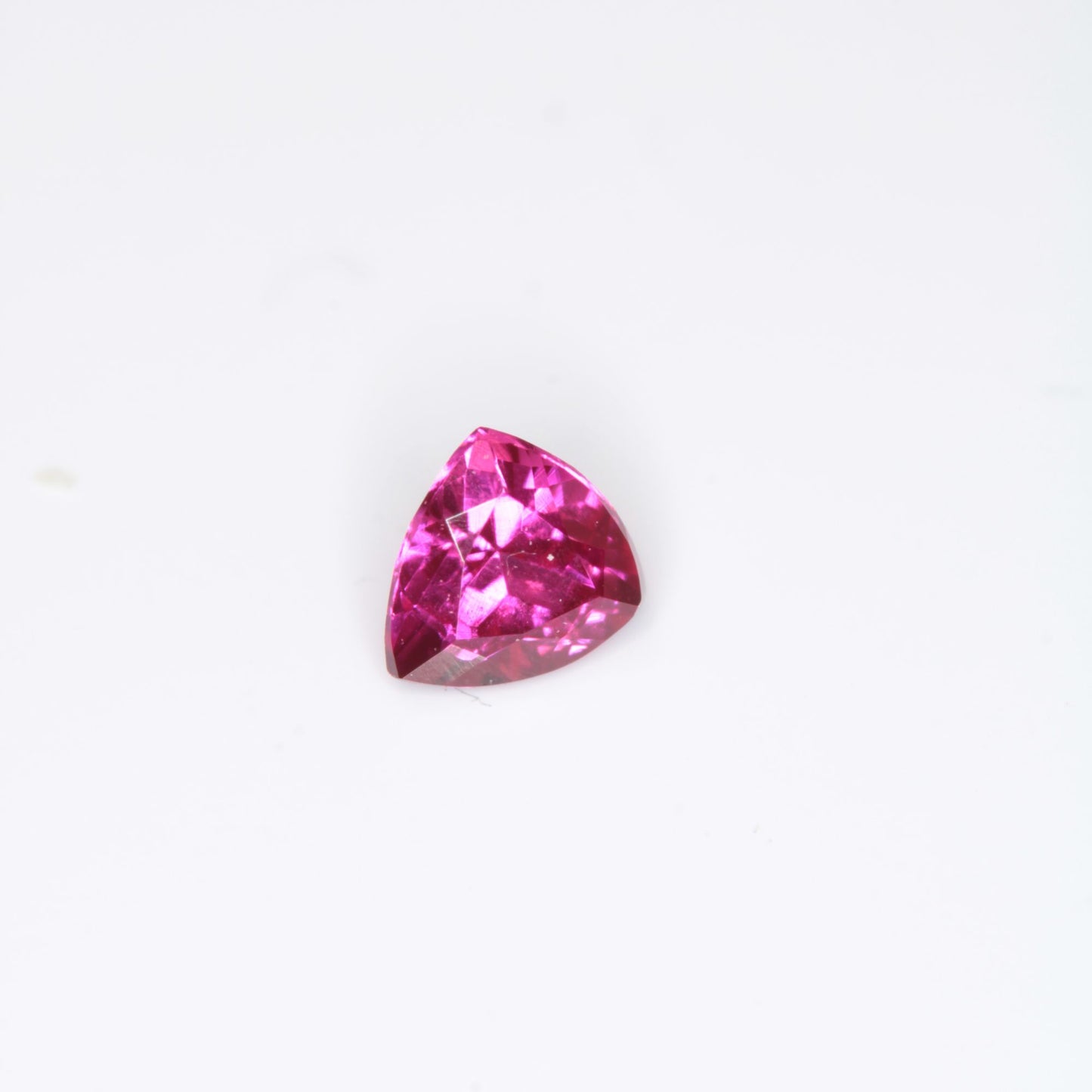 Faceted Trillion Pink Ruby Gemstone