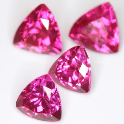 Faceted Trillion Pink Ruby Gemstone