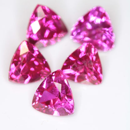 Faceted Trillion Pink Ruby Gemstone