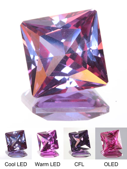 Purple Sapphire Square Cut Stone