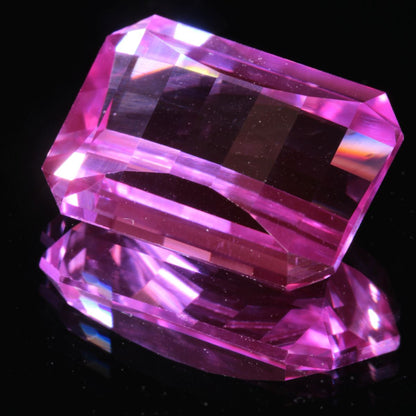faceted Pink Pixel Cut Ruby stone