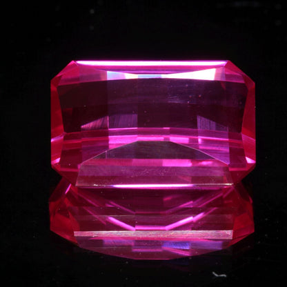 faceted Magenta Pixel Cut Ruby stone