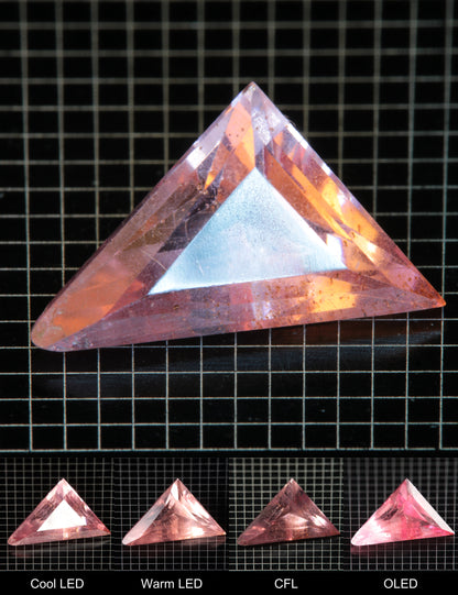 Faceted Pointed Triangle Titanium Sapphire Cut Stone