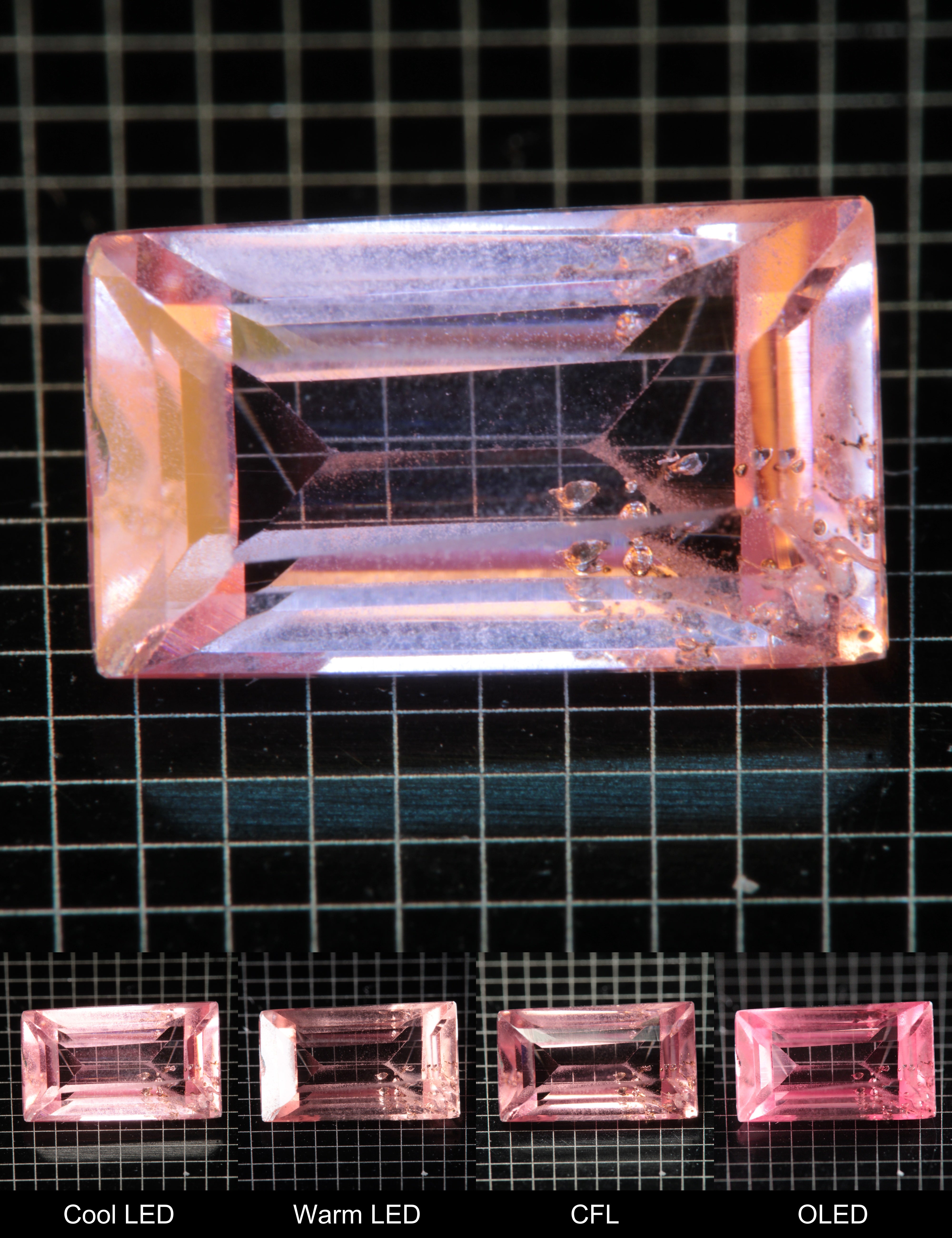 Faceted Rectangle Titanium Sapphire Cut Stone