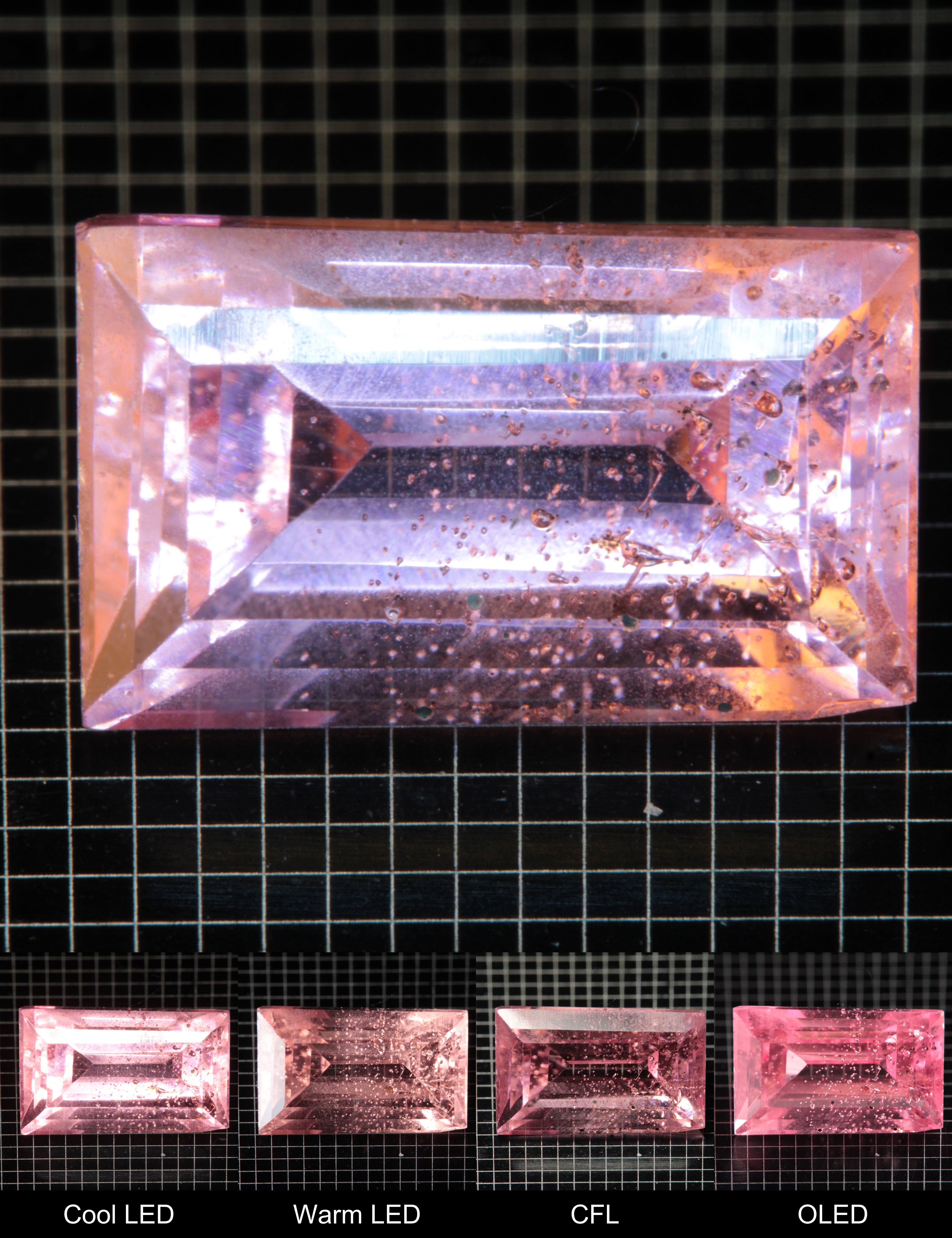 Faceted Rectangle Titanium Sapphire Cut Stone