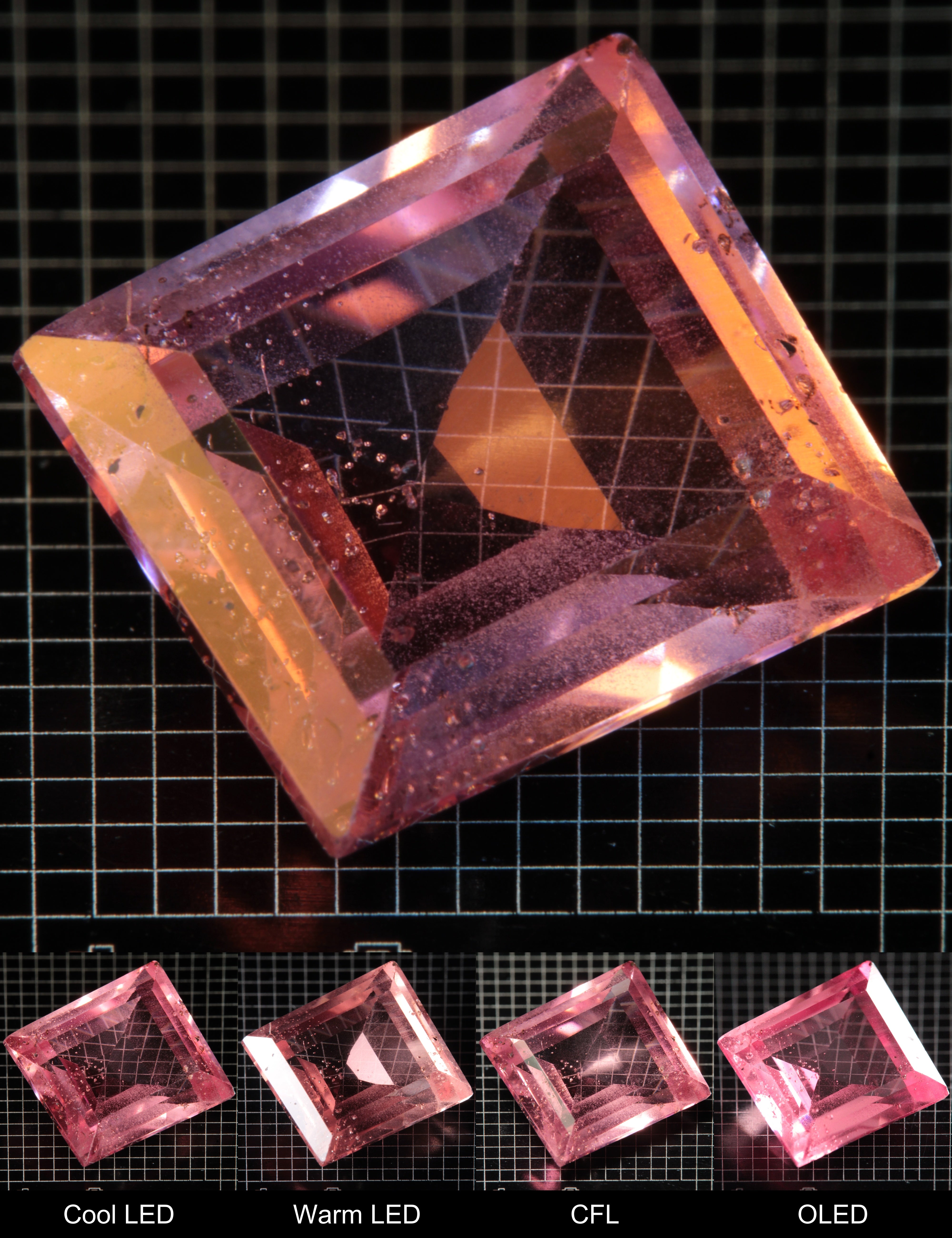 Faceted Rectangle Titanium Sapphire Cut Stone