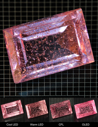 Faceted Rectangle Titanium Sapphire Cut Stone