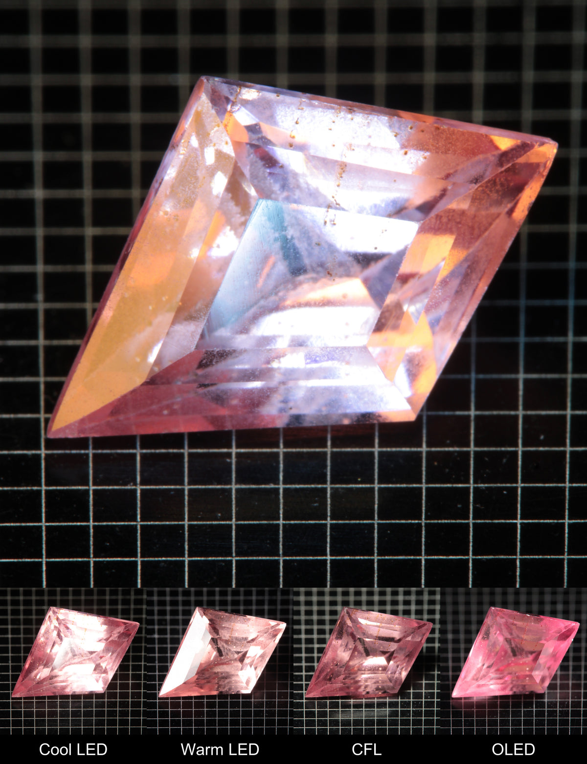 Faceted Irregular Quad Titanium Sapphire Cut Stone
