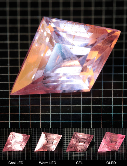 Faceted Irregular Quad Titanium Sapphire Cut Stone