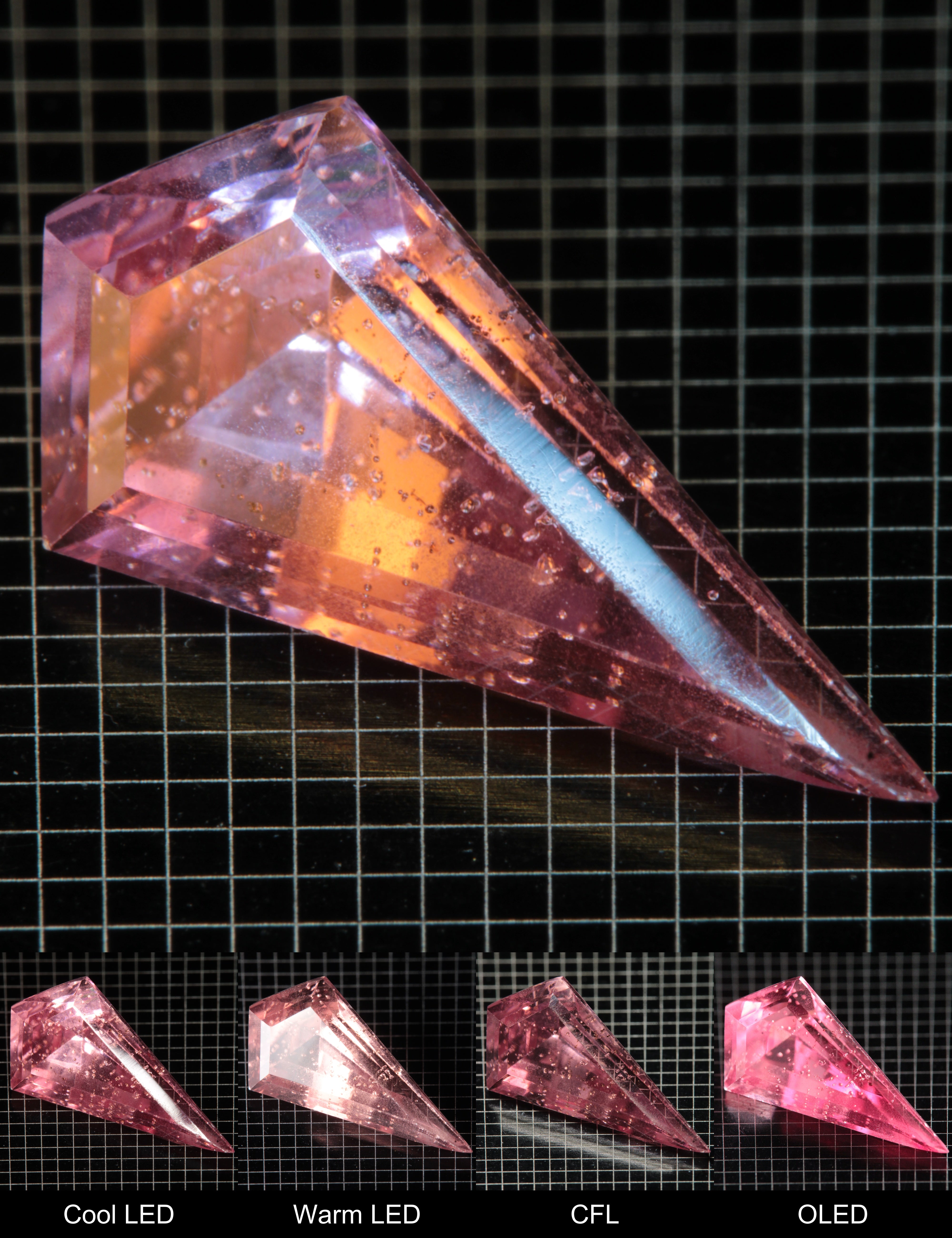 Faceted Kite Titanium Sapphire Cut Stone