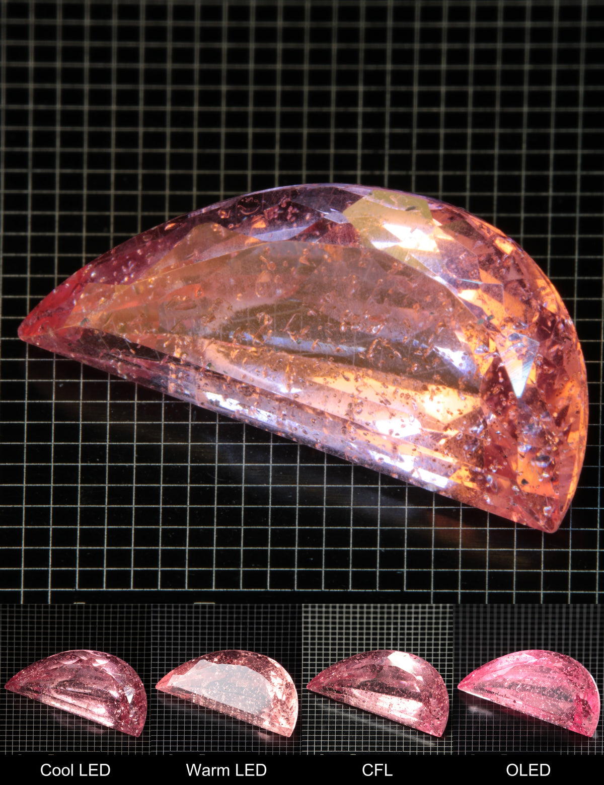 Faceted Fancy Arch Titanium Sapphire Cut Stone