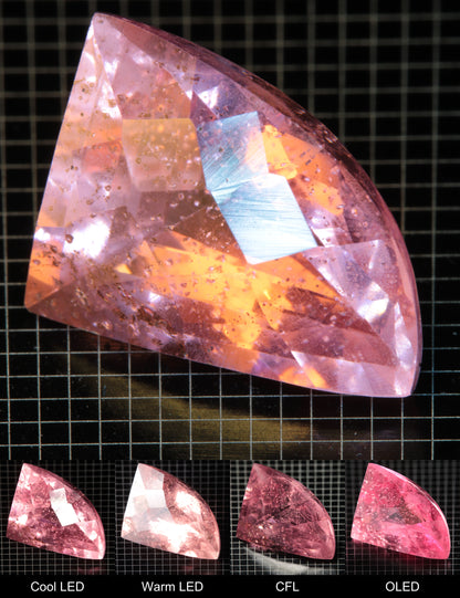Faceted Checkerboard Quarter Titanium Sapphire Cut Stone