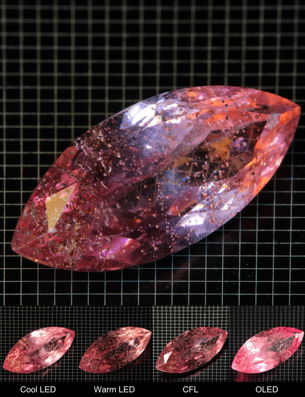 Faceted Marquise Titanium Sapphire Cut Stone