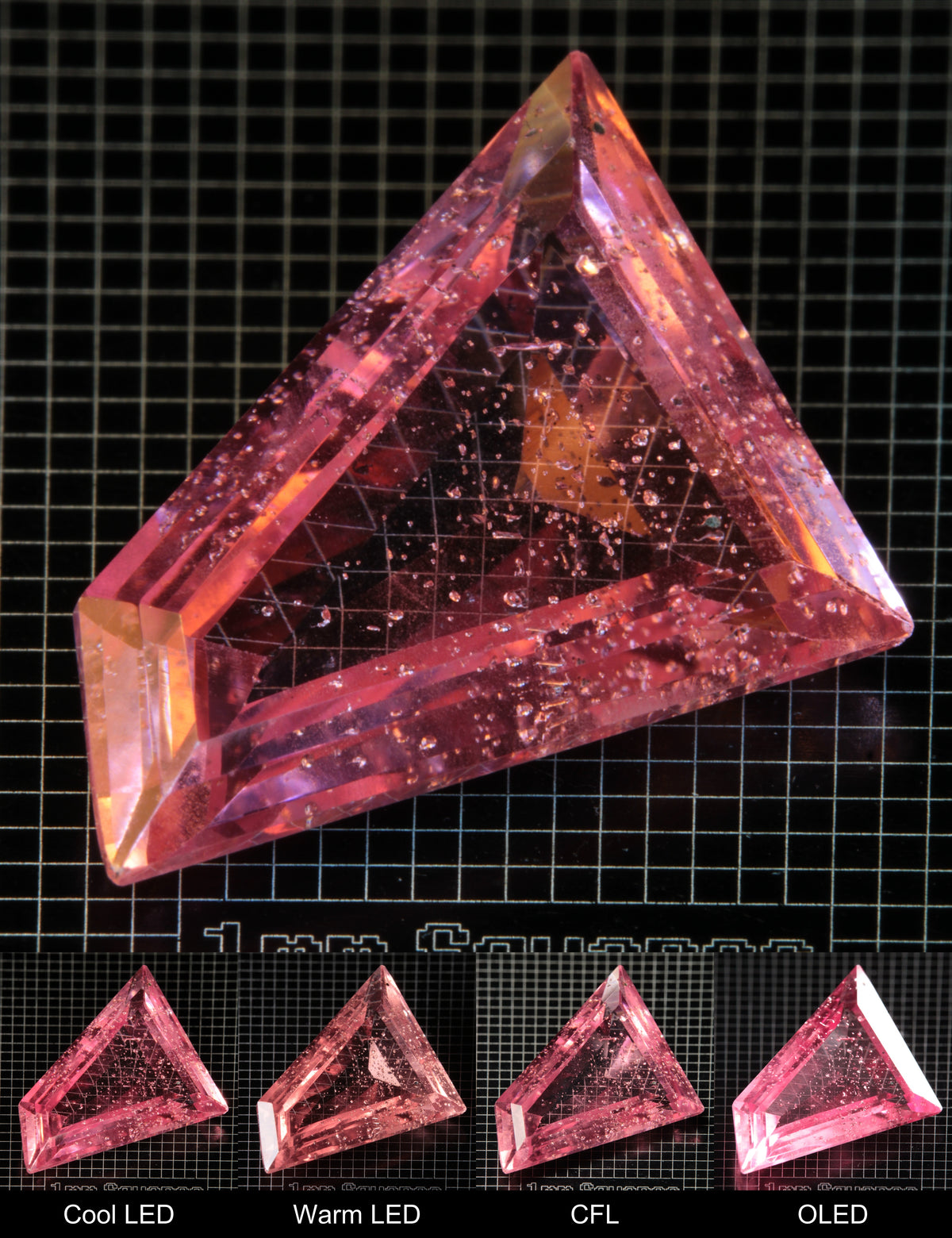 Faceted Irregular Quad Titanium Sapphire Cut Stone