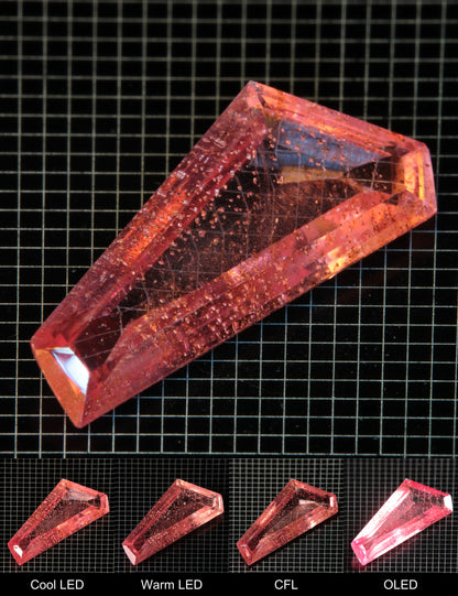 Faceted Irregular Quad Titanium Sapphire Cut Stone